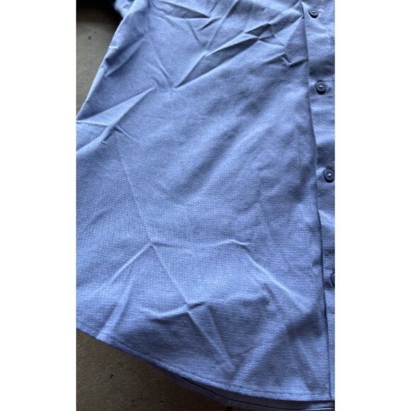 lululemon Airing Easy Short-Sleeve Light Blue Shirt mens sz XLButton Shirt - Picture 12 of 16
